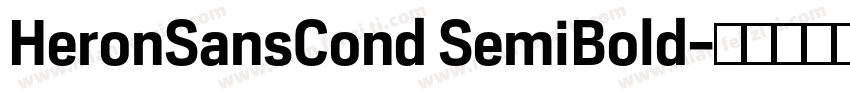 HeronSansCond SemiBold字体转换